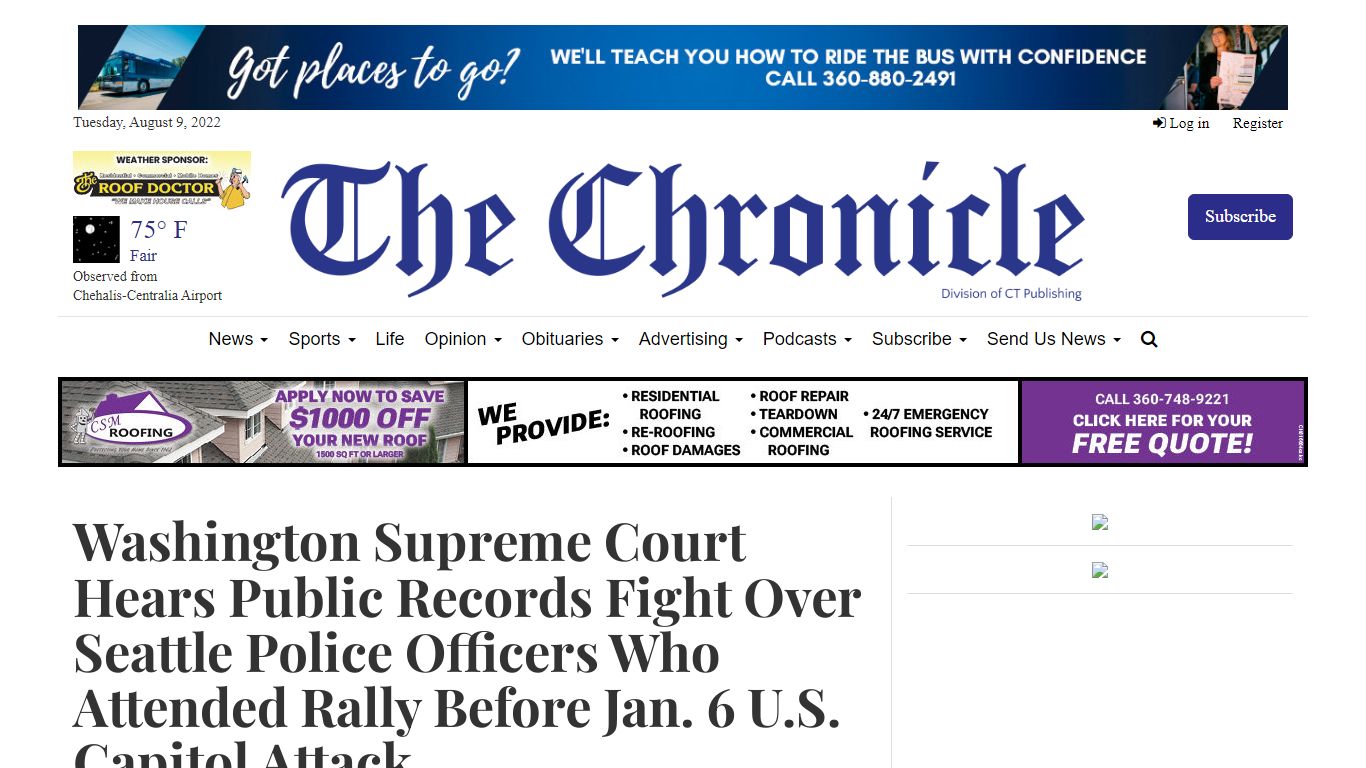 Washington Supreme Court Hears Public Records Fight Over ...